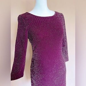 Purple Shimmer mid length dress. Size 9. Used-like NEW